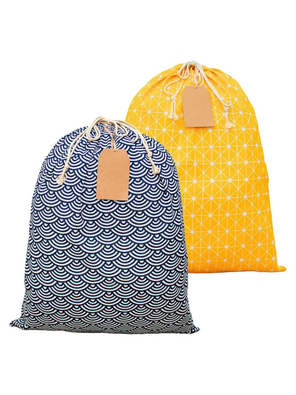 ERIBAGZ Jumbo Reusable Fabric Drawstring Gift Bags 35x27 w/ Tags